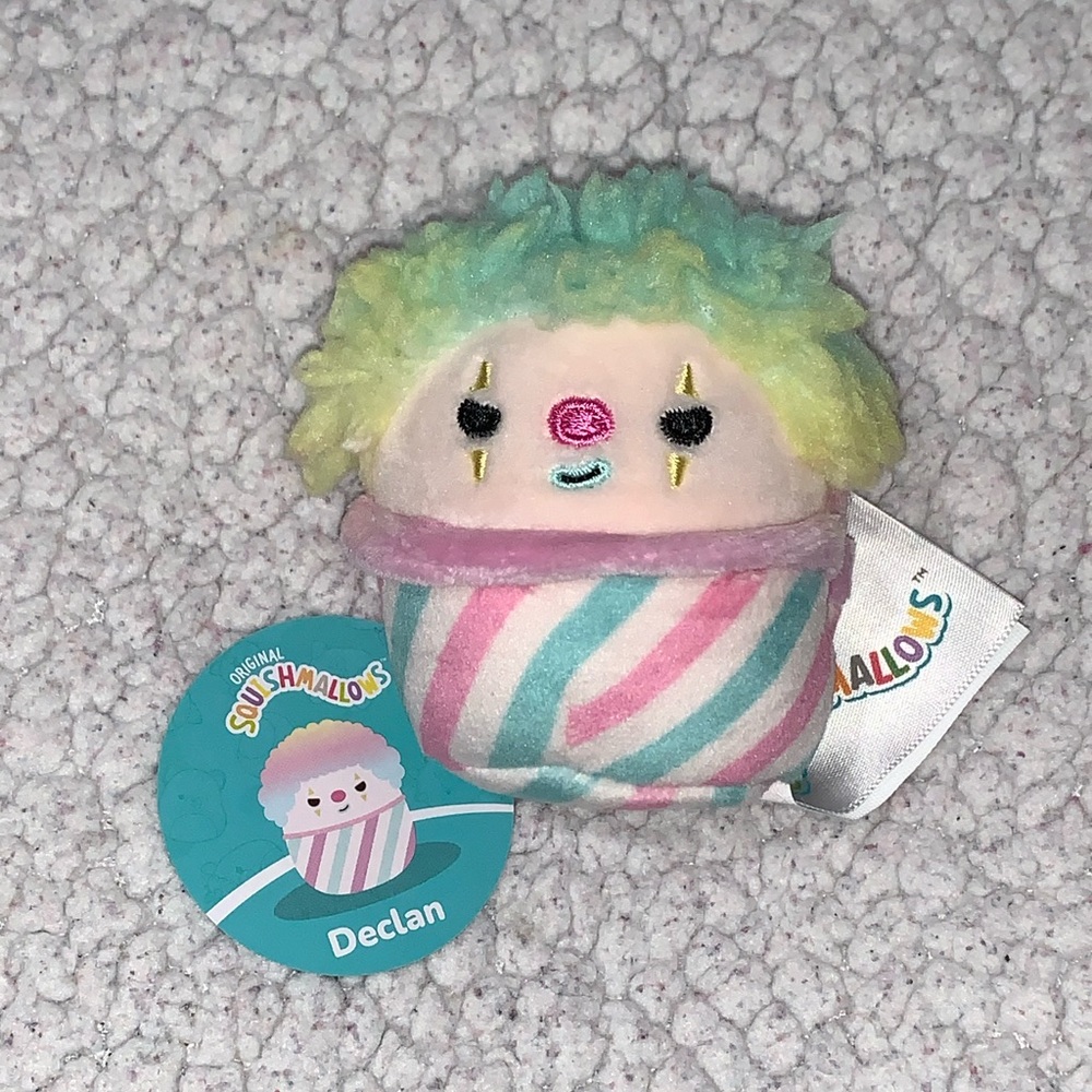 💗💙Declan the Cotton Candy Clown Squishmallow Micromallow